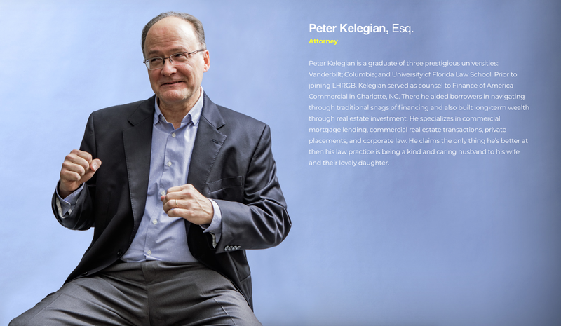 Portrait of Attorney Peter Kelegian on Seamless Paper